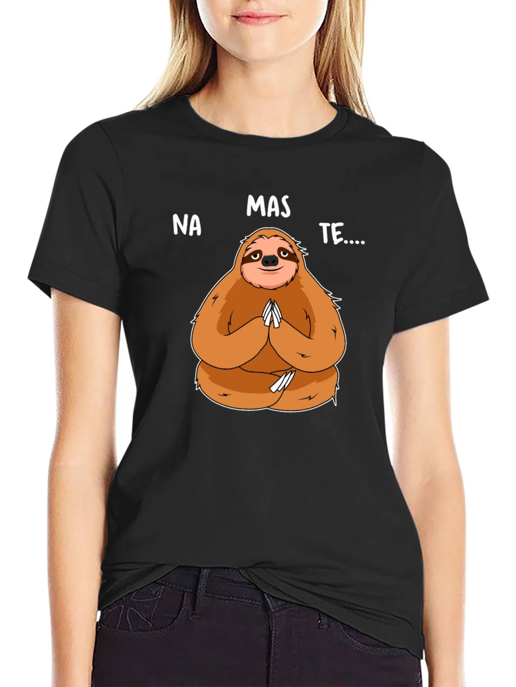 Namaste Sloth Graphic Tee - Yoga Humor product image 2