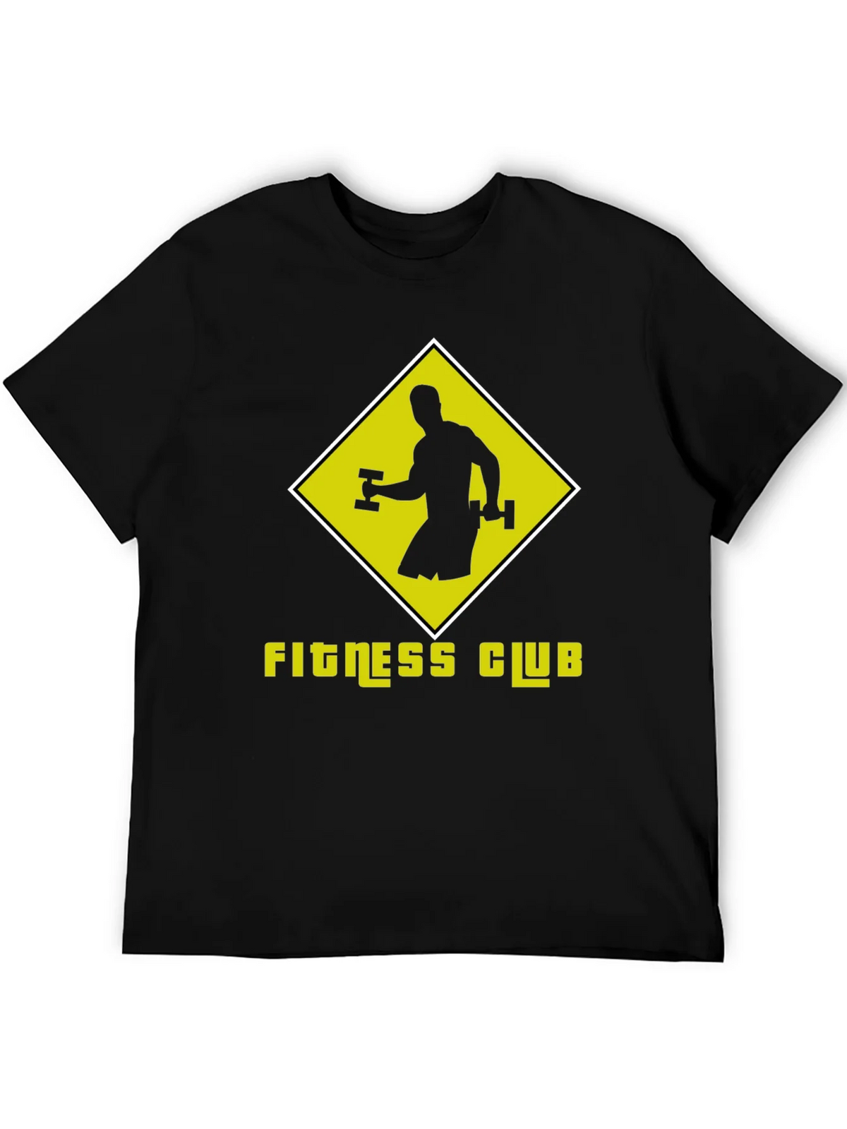 Fitness Club Graphic Tee - Black Cotton T-Shirt product image 5