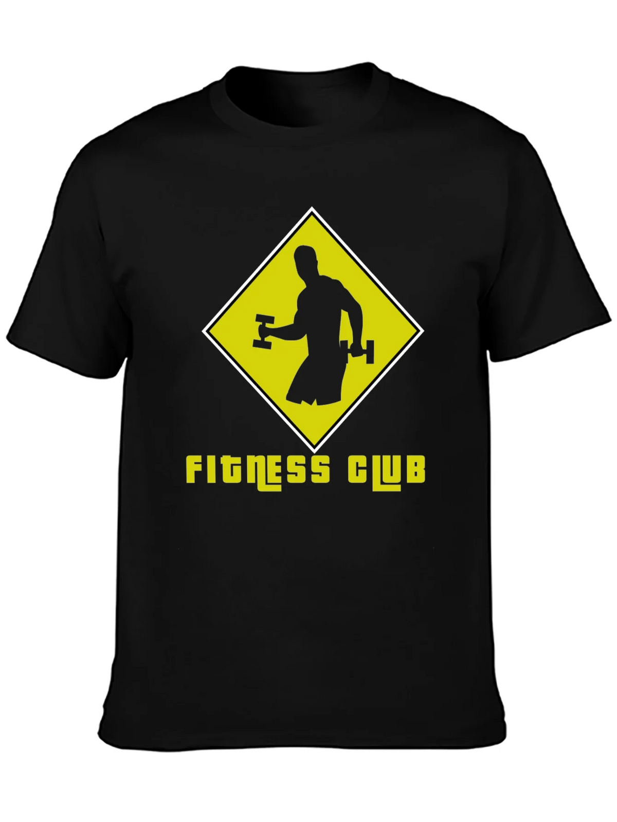 Fitness Club Graphic Tee - Black Cotton T-Shirt product image 3