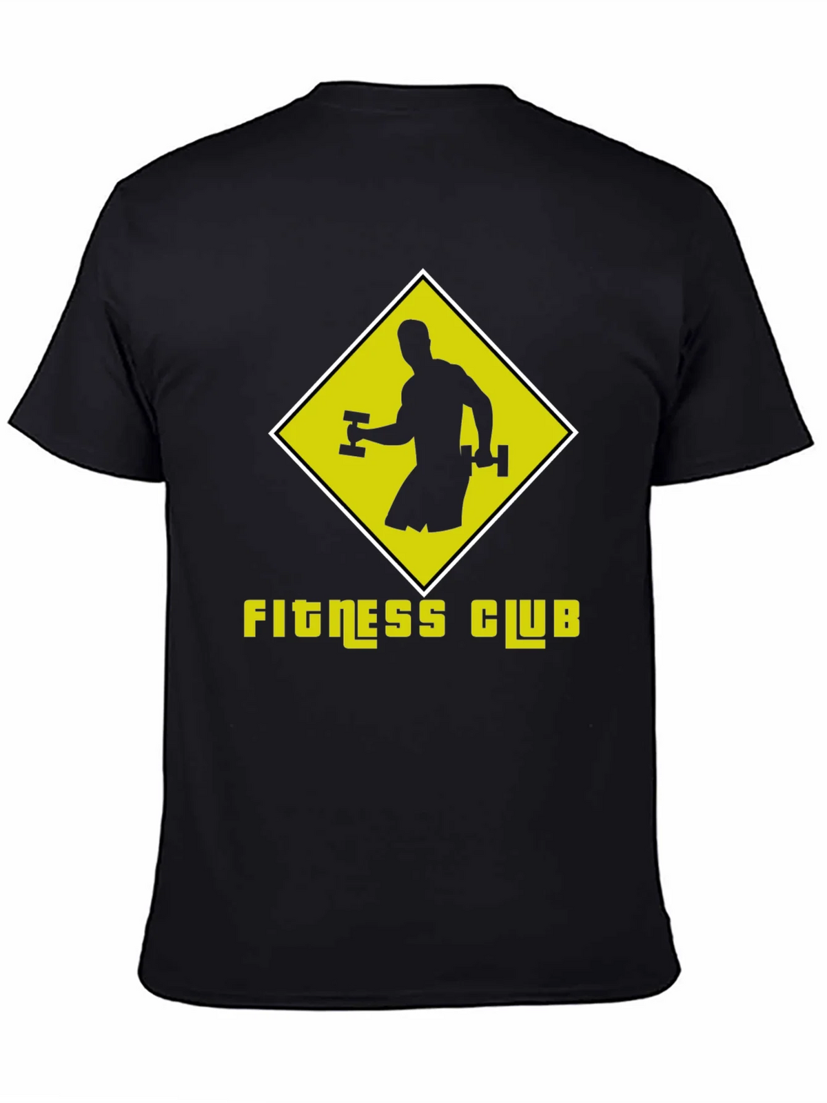 Fitness Club Graphic Tee - Black Cotton T-Shirt product image 4