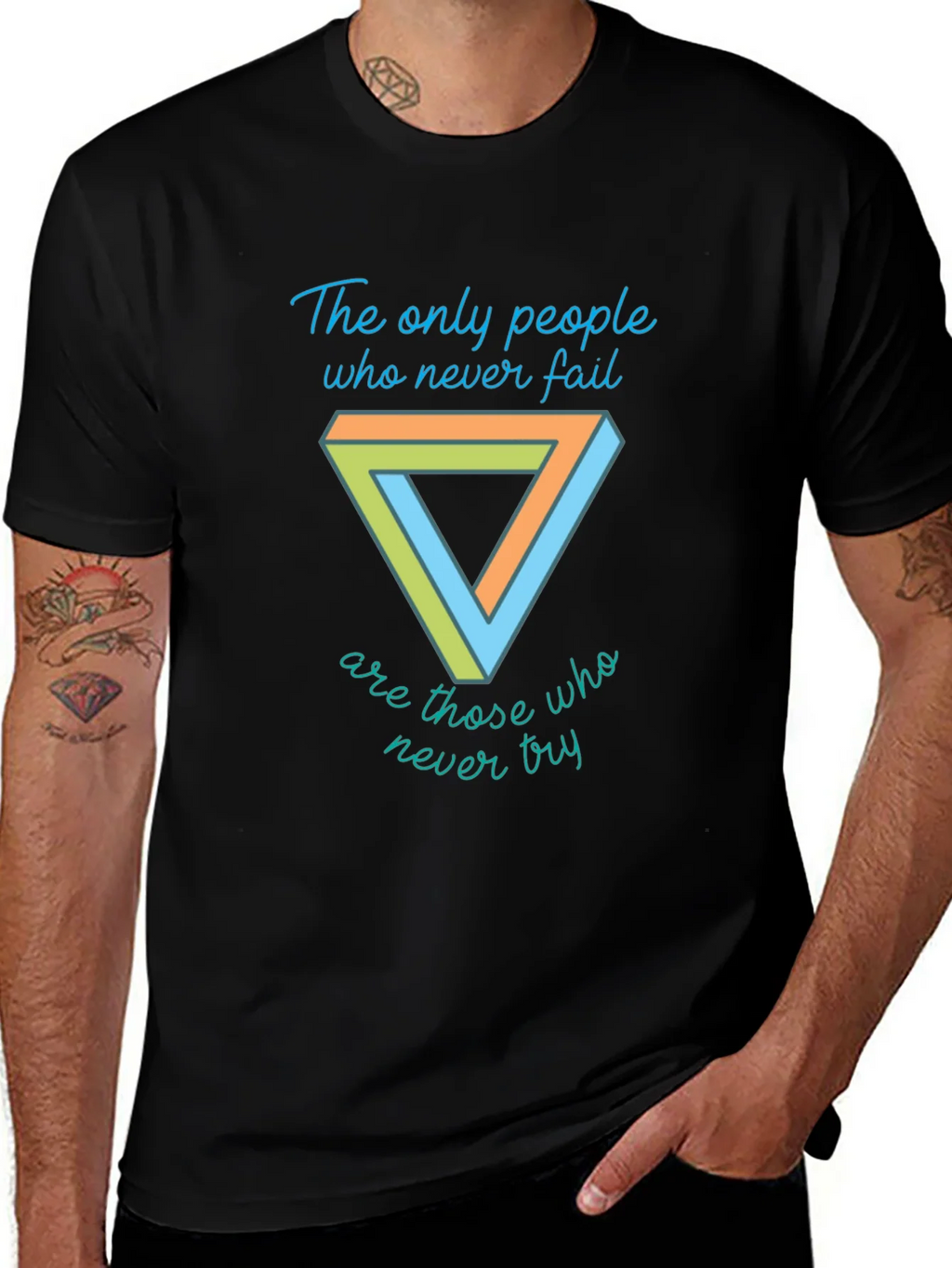 Motivational T-Shirt - Penrose Triangle Graphic Tee product image 1