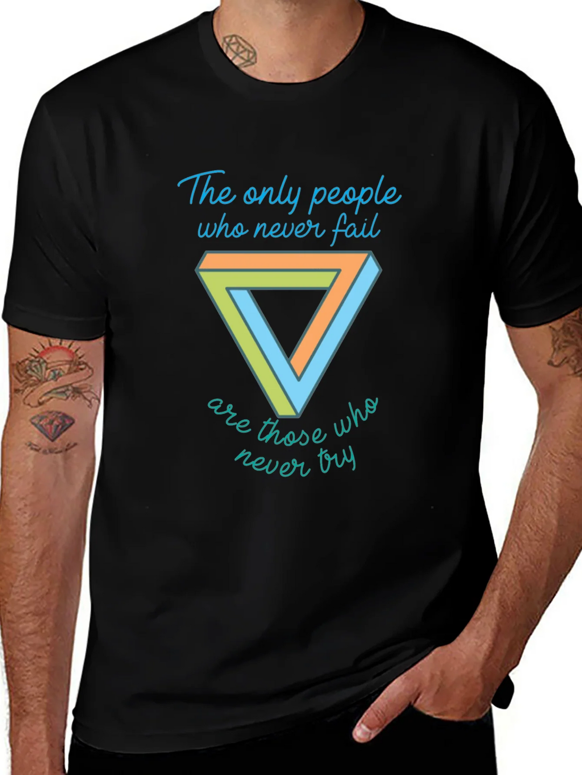Motivational T-Shirt - Penrose Triangle Graphic Tee product image 1