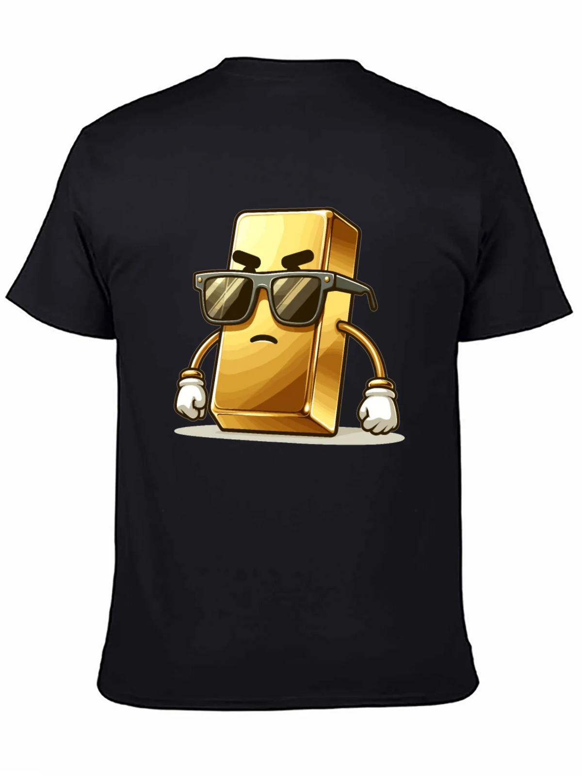 Cool Gold Bar Cartoon Graphic T-Shirt product image 4