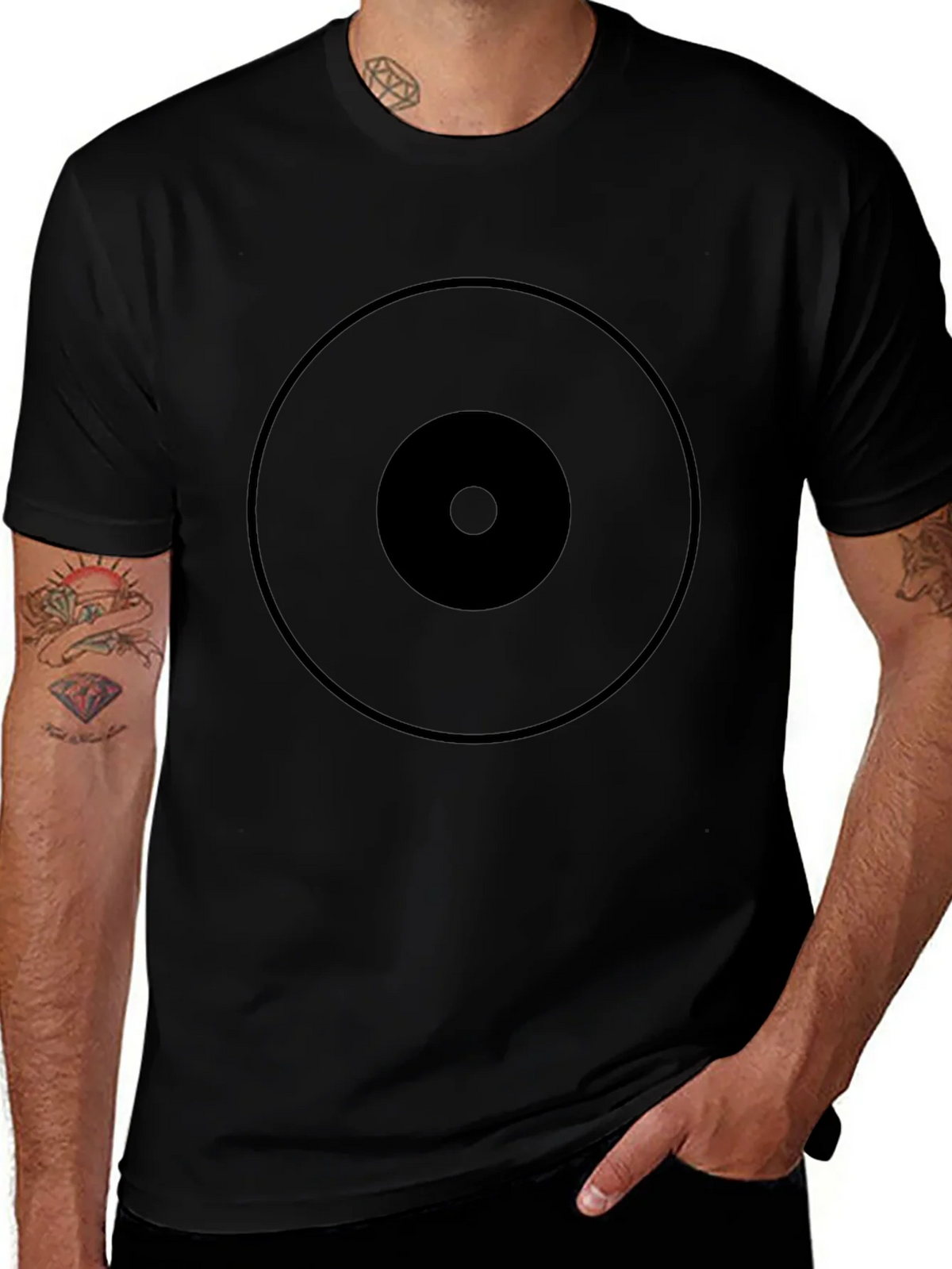 Graphic Print Tee - Black Circles Design product image 1