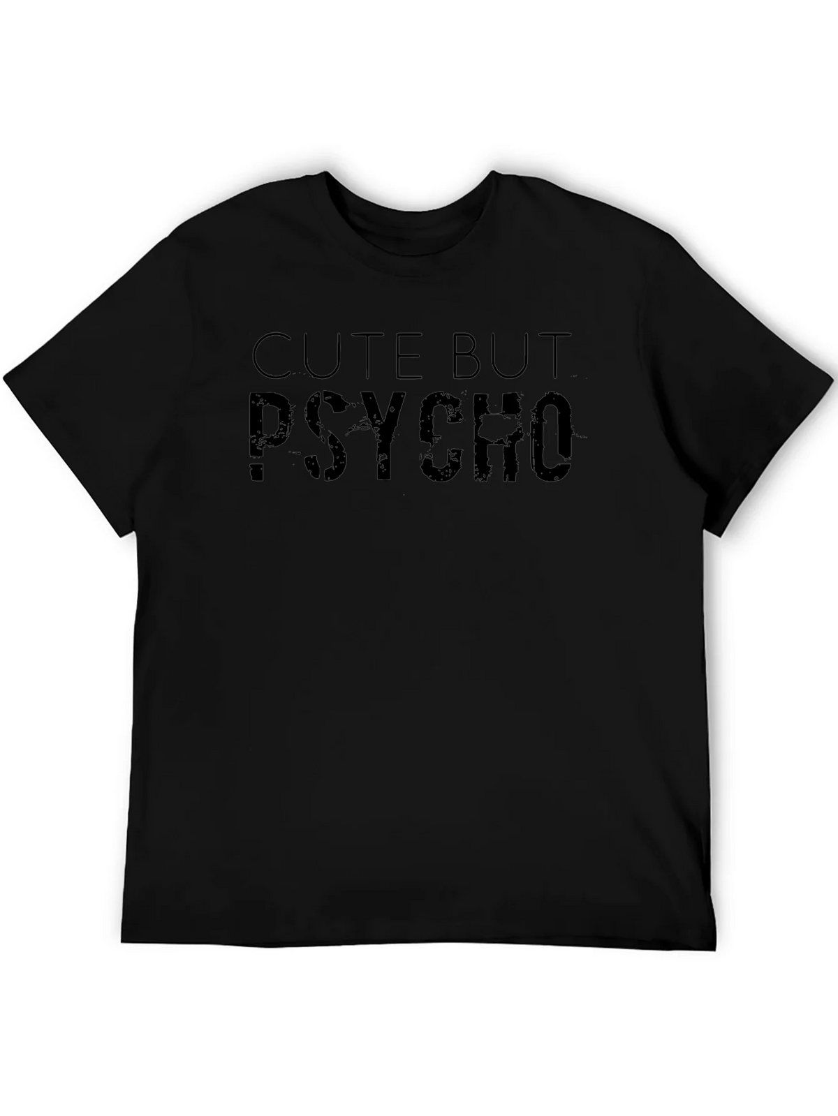 Cute But Psycho Black Graphic T-Shirt product image 4
