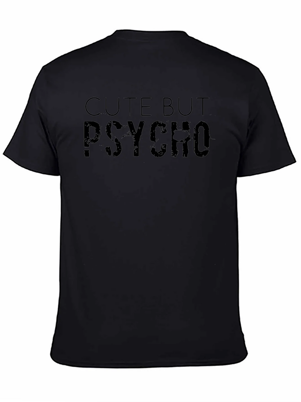 Cute But Psycho Black Graphic T-Shirt product image 3