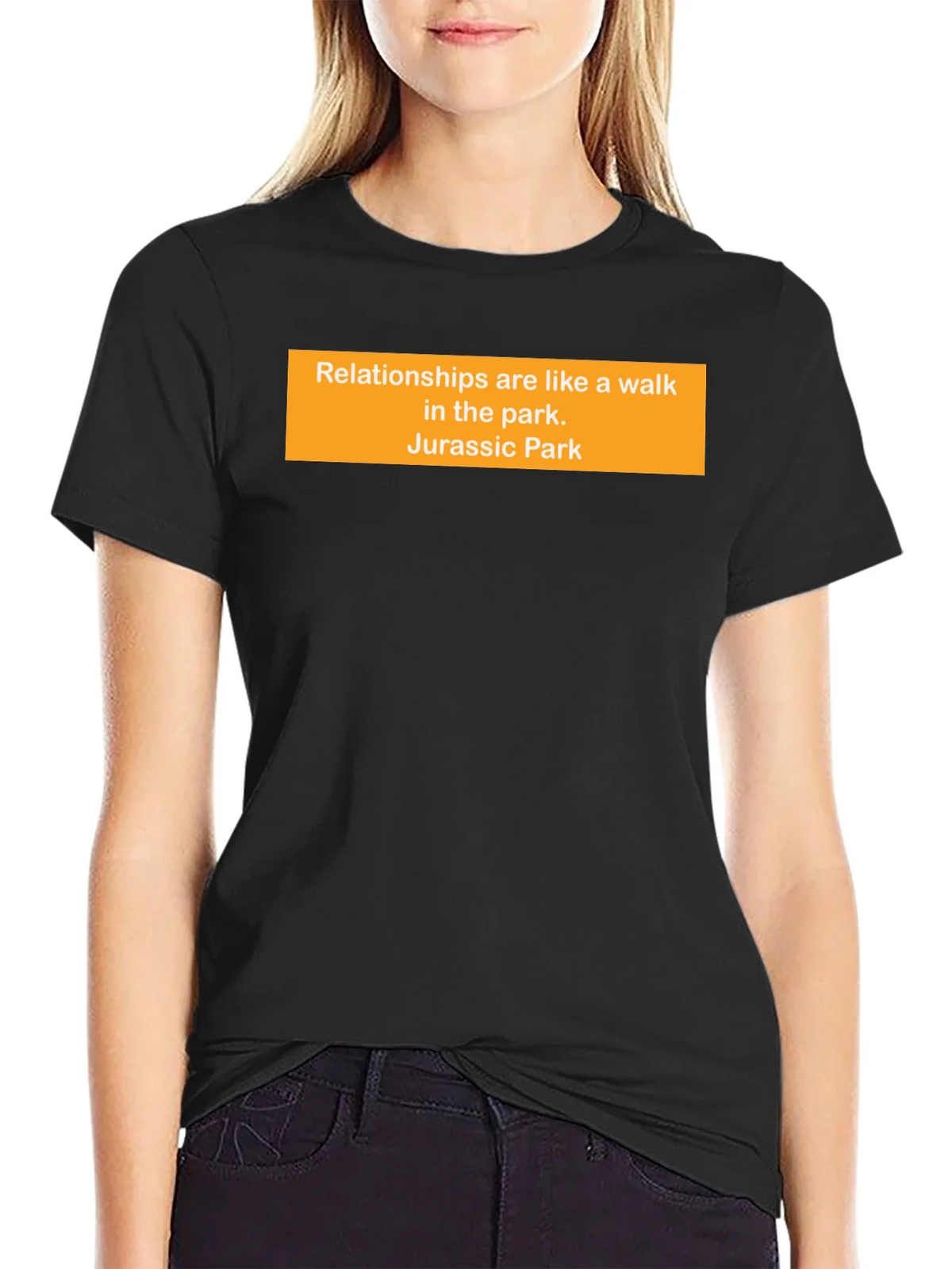 Relationships Jurassic Park Funny Black T-Shirt product image 2