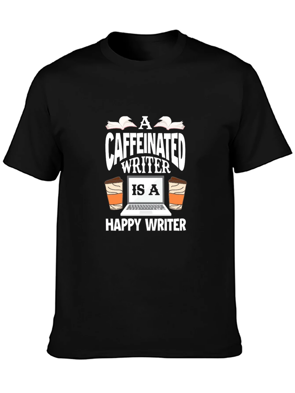 Caffeinated Writer Graphic T-Shirt product image 3