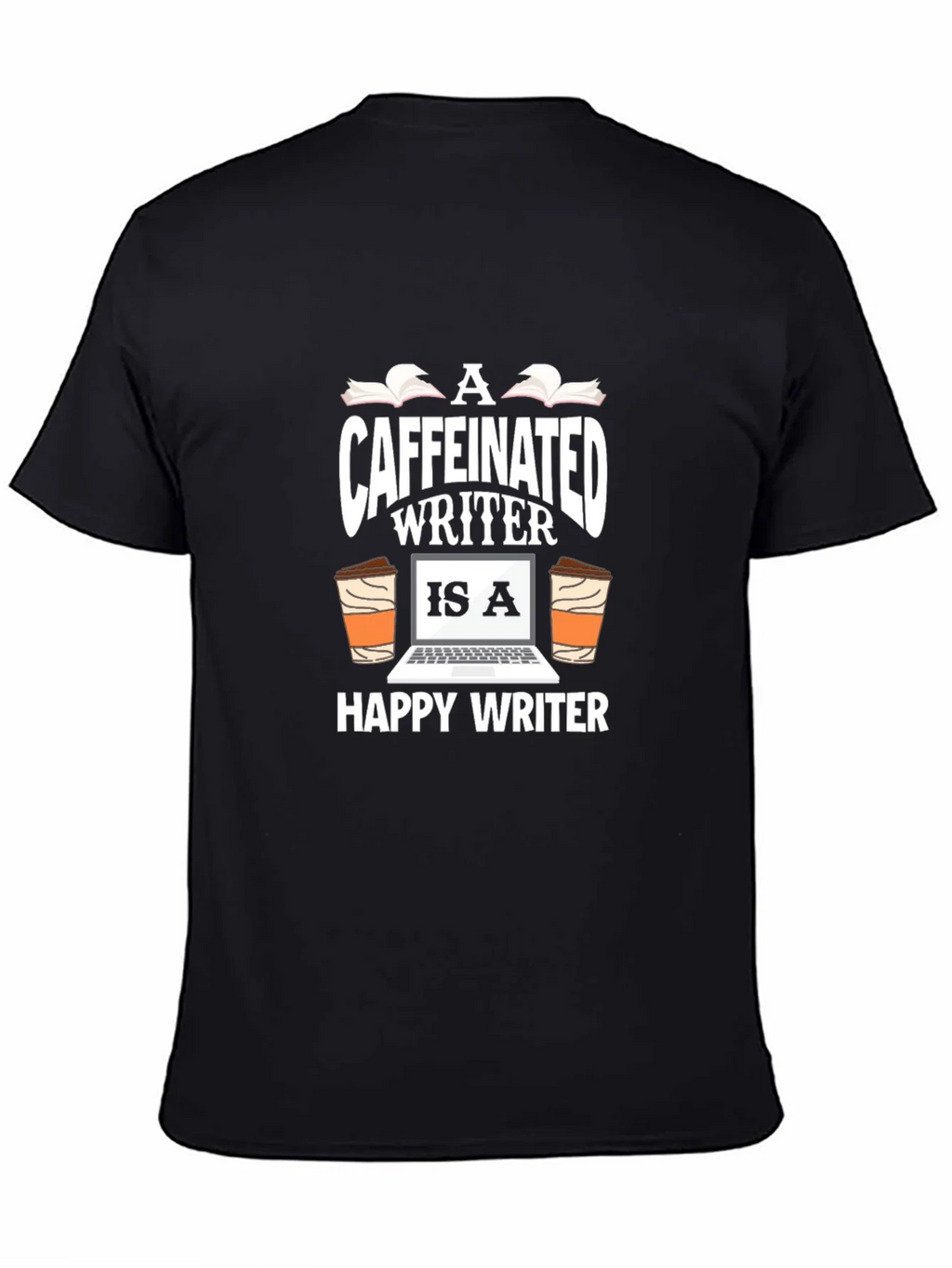 Caffeinated Writer Graphic T-Shirt product image 4