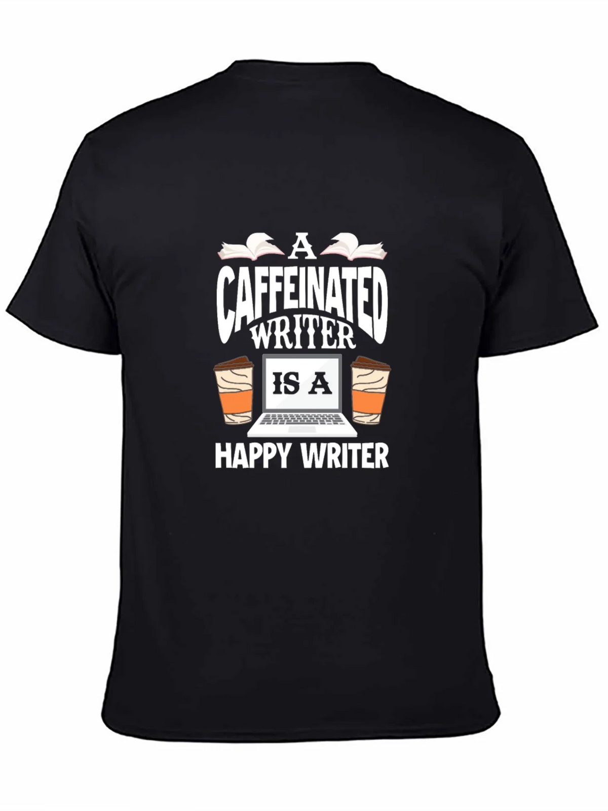 Caffeinated Writer Graphic T-Shirt product image 4