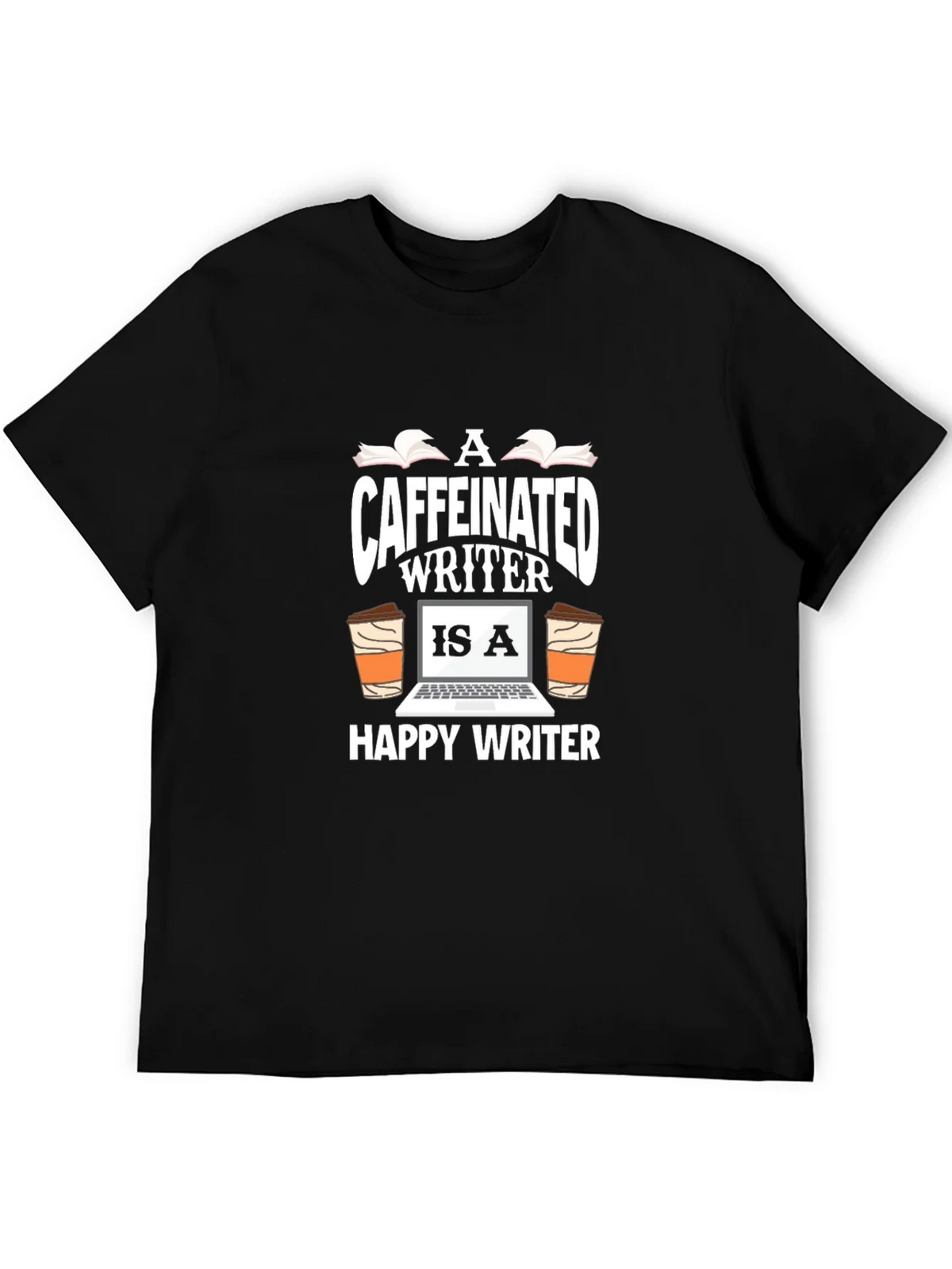 Caffeinated Writer Graphic T-Shirt product image 5