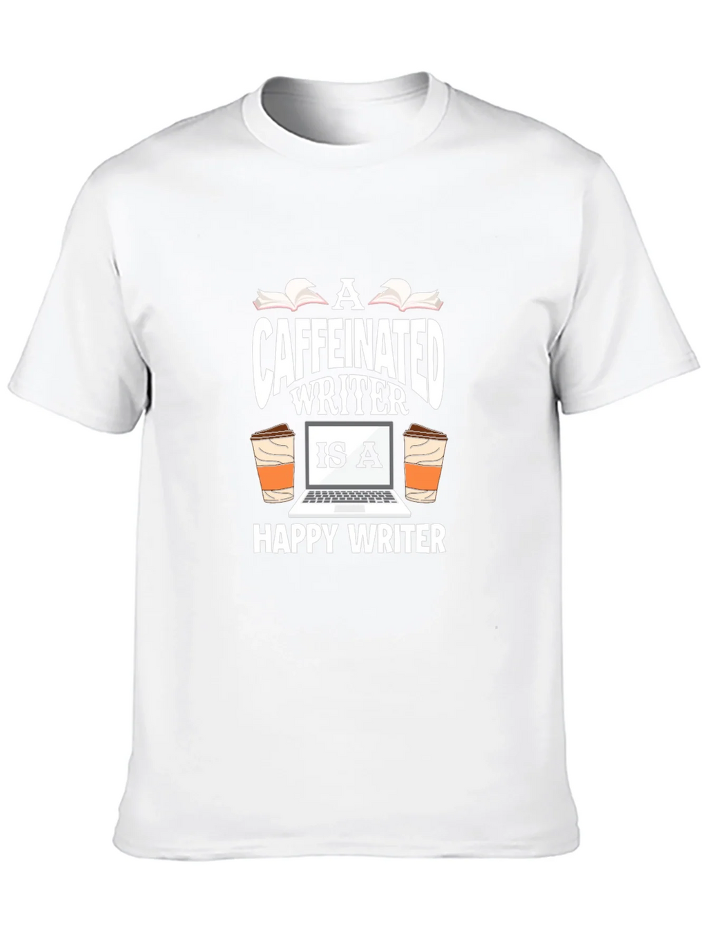Caffeinated Writer Graphic T-Shirt product image 9