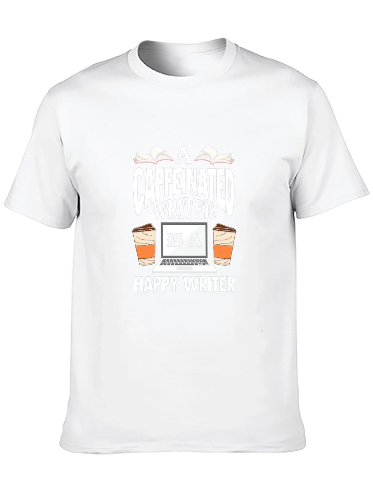 Caffeinated Writer Graphic T-Shirt product image 9