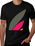 Abstract Graphic Black Tee - Modern Casual Style product image 1