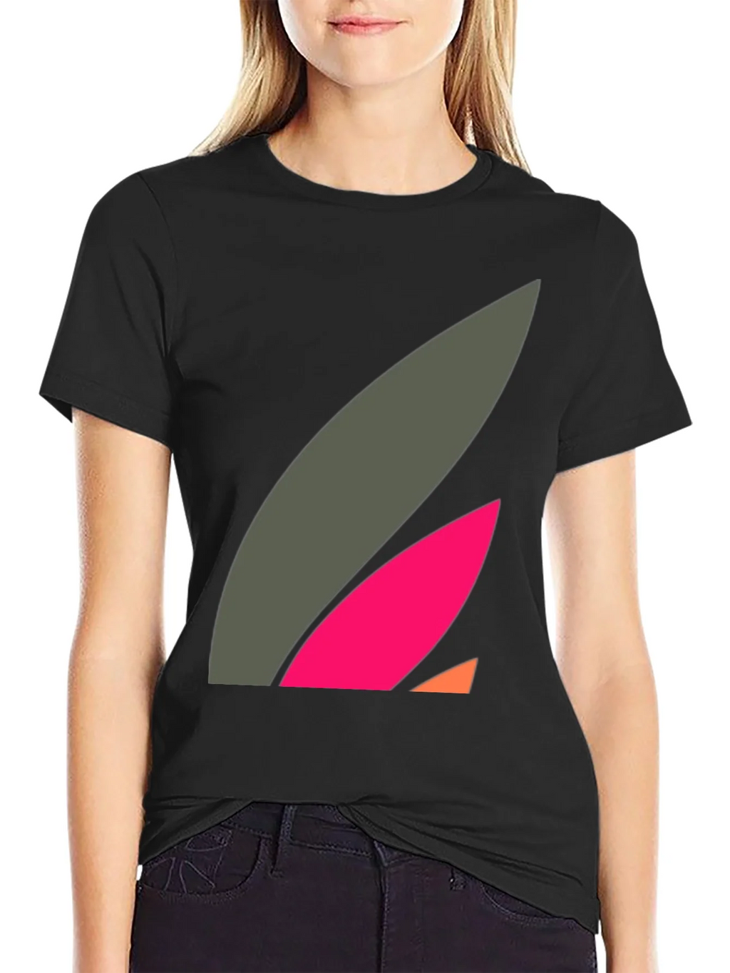 Abstract Graphic Black Tee - Modern Casual Style product image 2