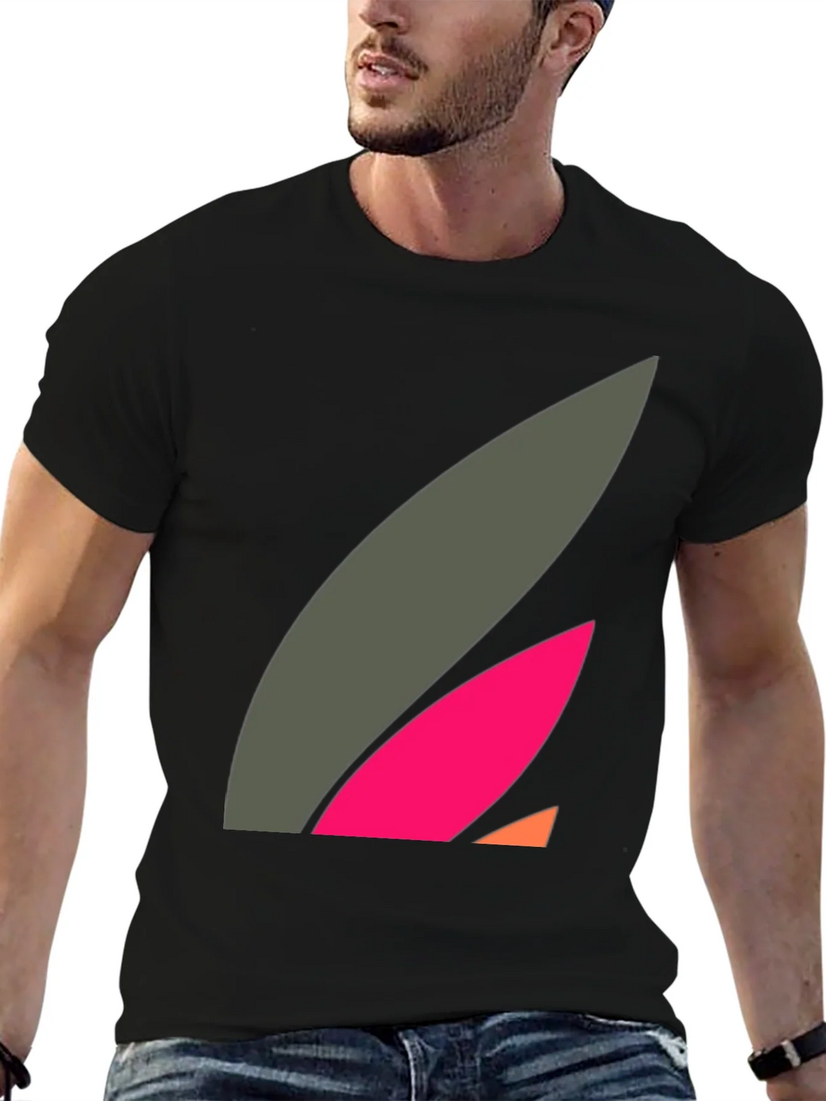 Abstract Graphic Black Tee - Modern Casual Style product image 6