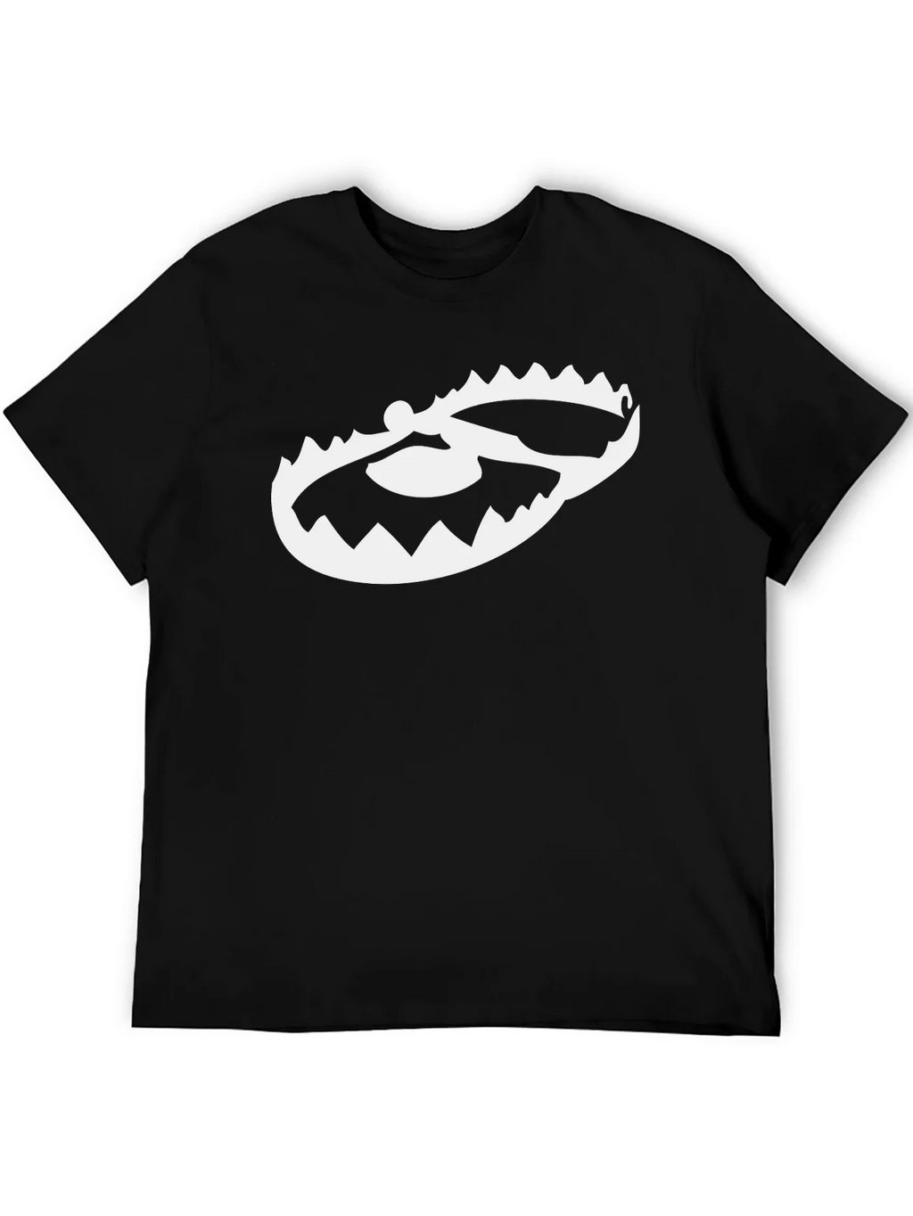 Mens Black T-Shirt with Trap Graphic product image 5