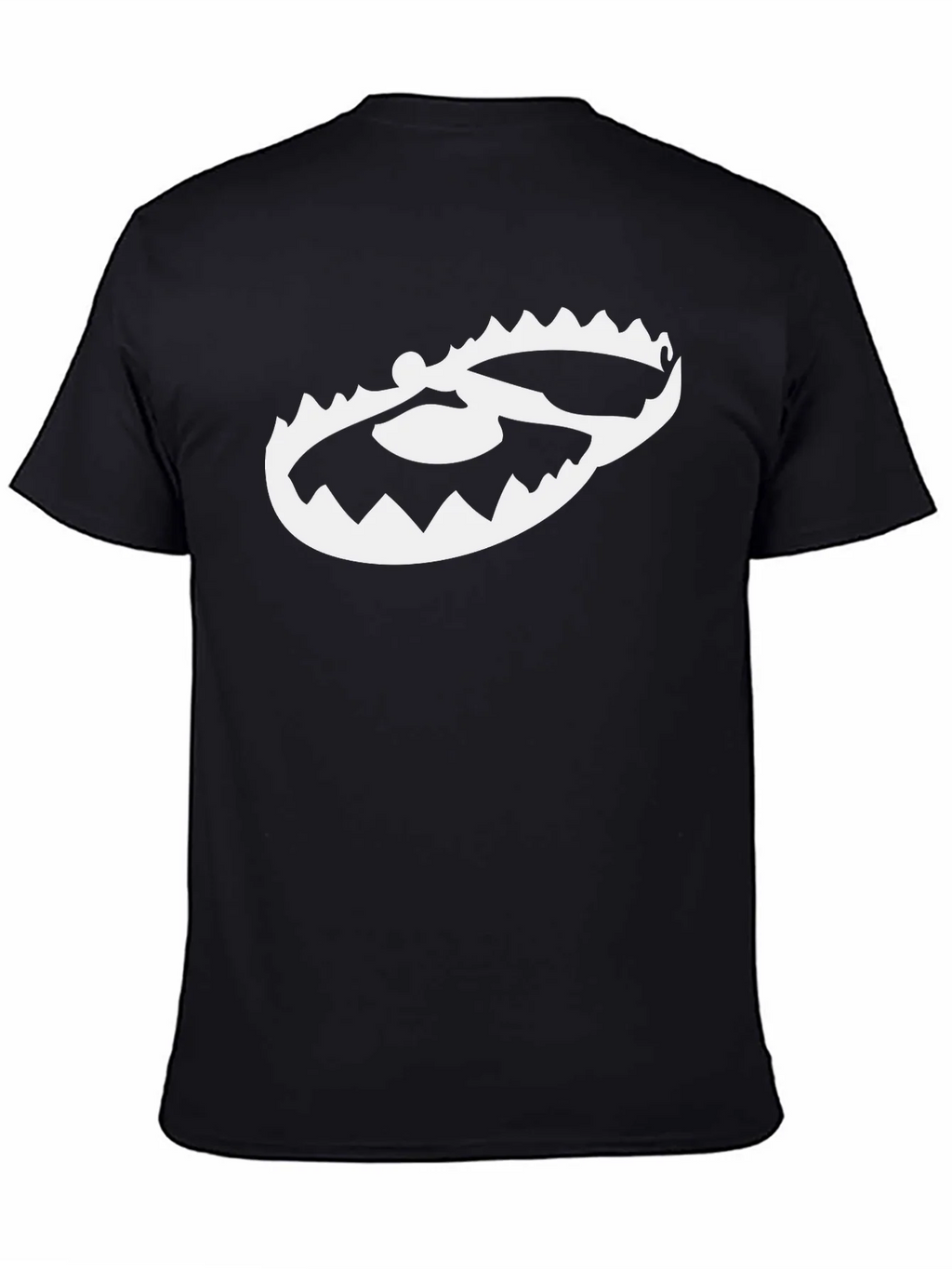 Mens Black T-Shirt with Trap Graphic product image 4