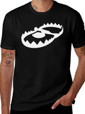 Mens Black T-Shirt with Trap Graphic product image 1