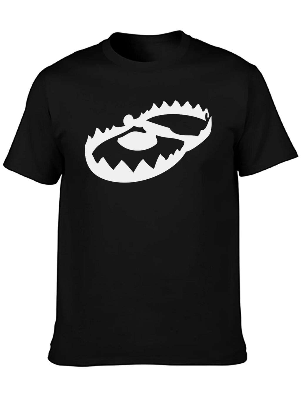 Mens Black T-Shirt with Trap Graphic product image 3