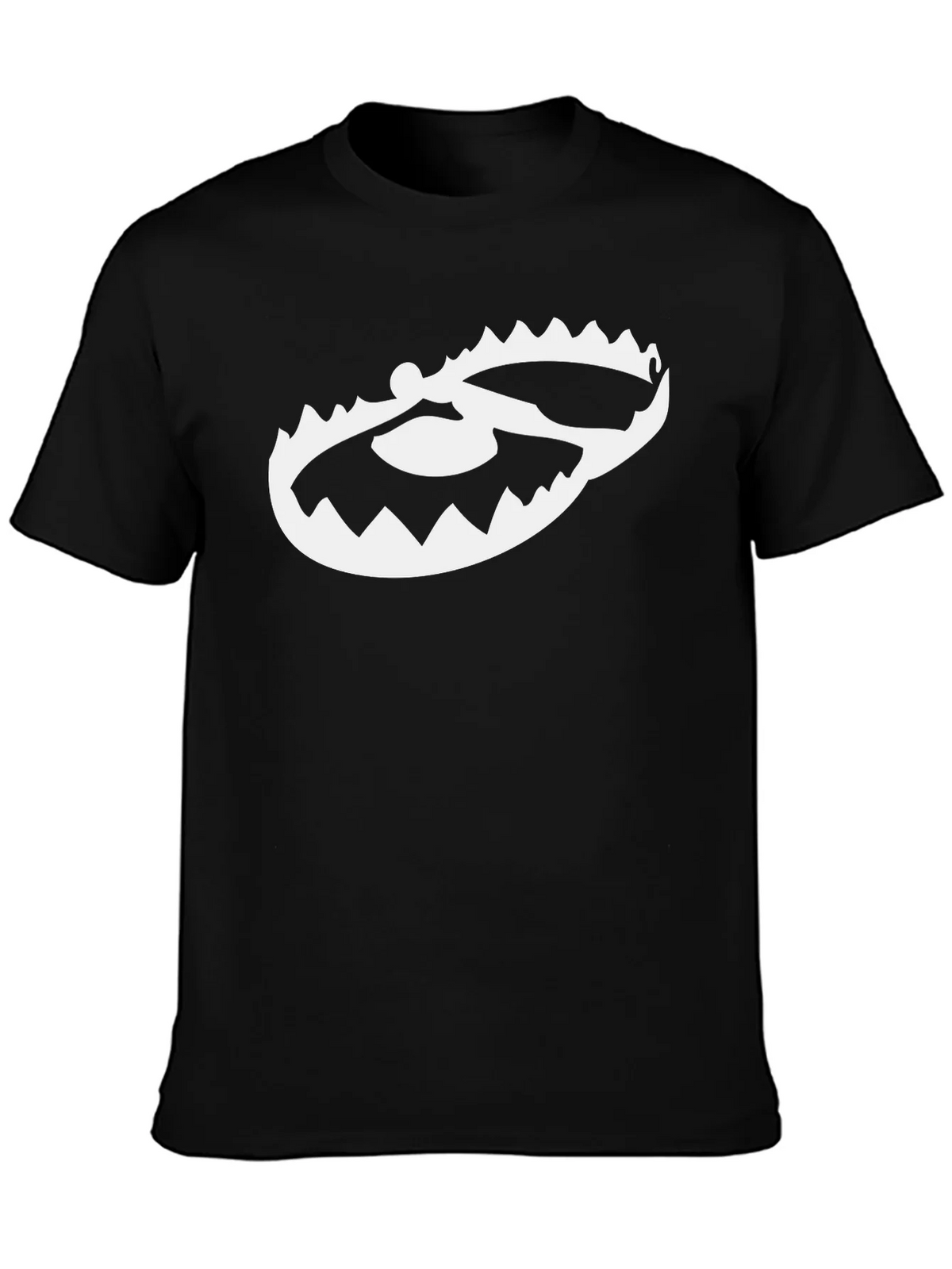 Mens Black T-Shirt with Trap Graphic product image 3