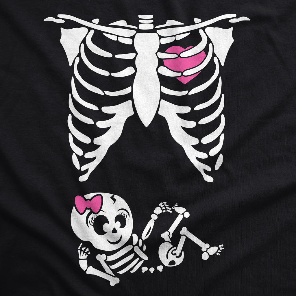 Skeleton Baby Girl Maternity T Shirt product image 3