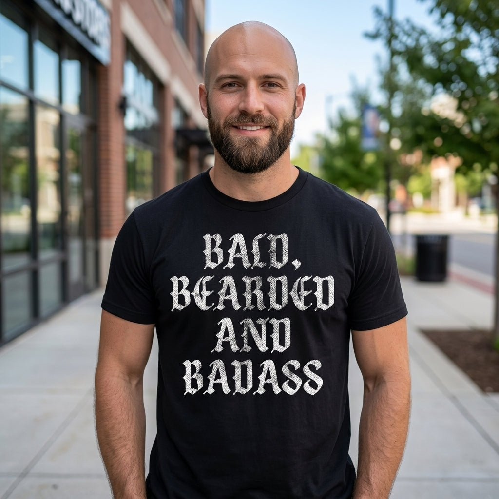 Bald Bearded And Badass Men's T Shirt product image 2
