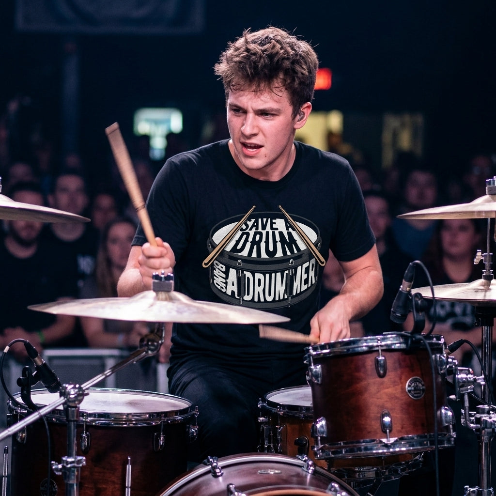Save A Drum Bang A Drummer Men's T Shirt product image 2