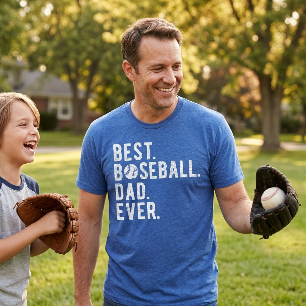 Best Baseball Dad Ever Men's T Shirt product image 2