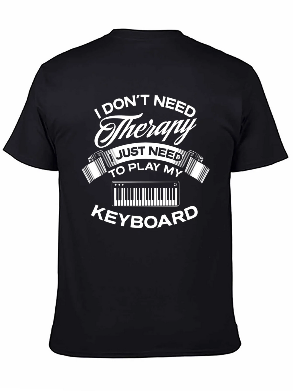Therapy Keyboard Black T-Shirt product image 4