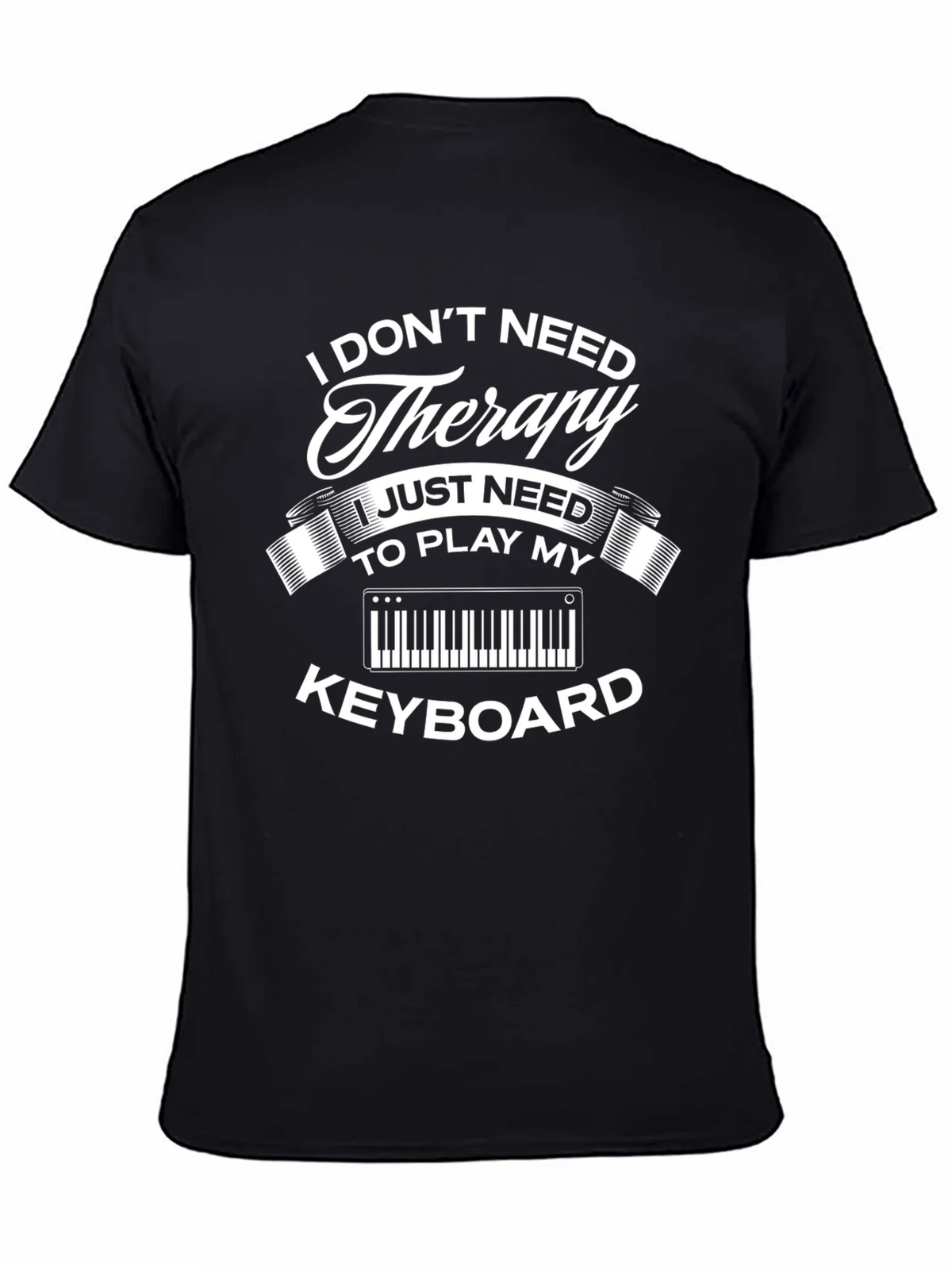 Therapy Keyboard Black T-Shirt product image 4