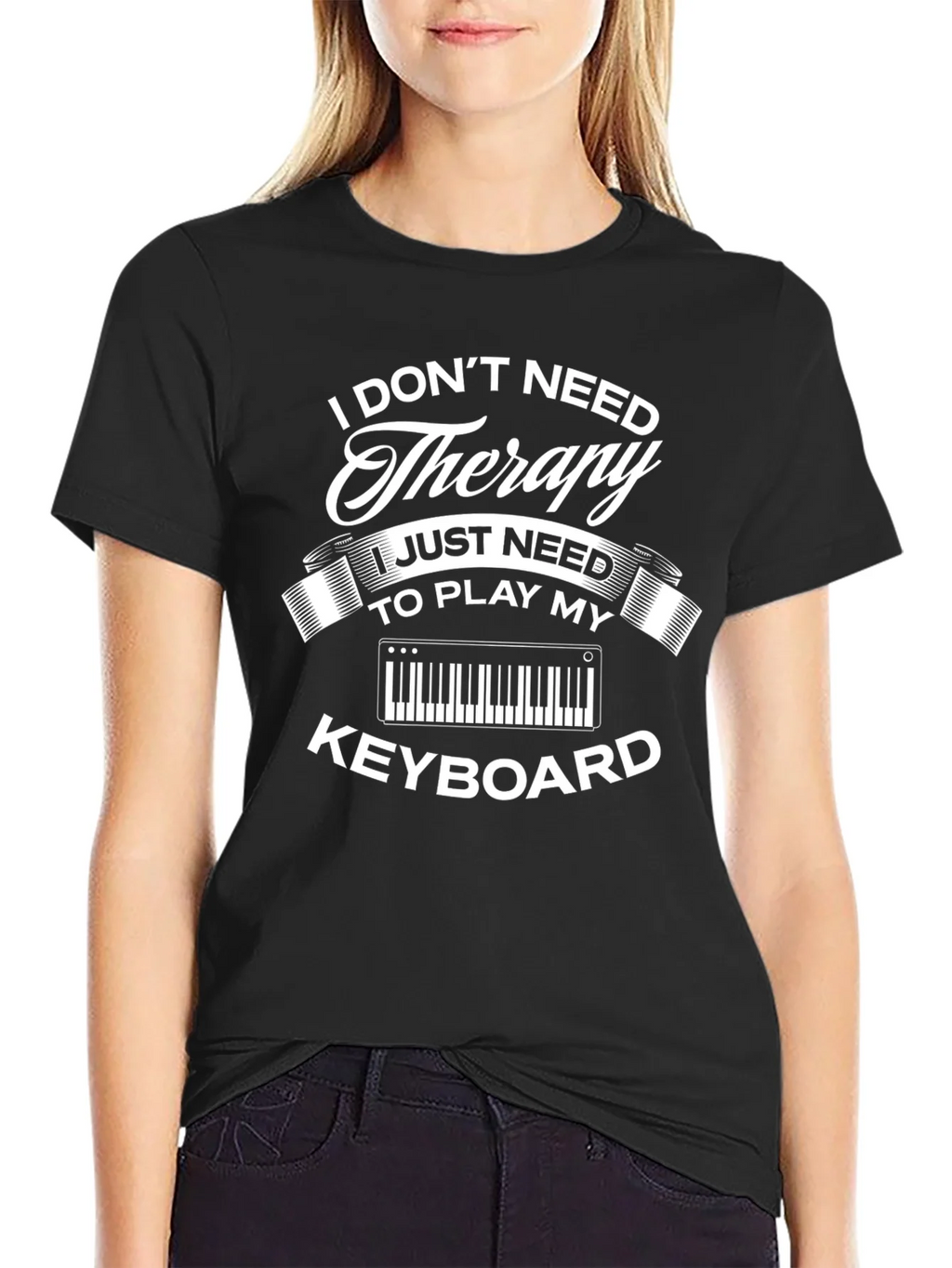 Therapy Keyboard Black T-Shirt product image 2