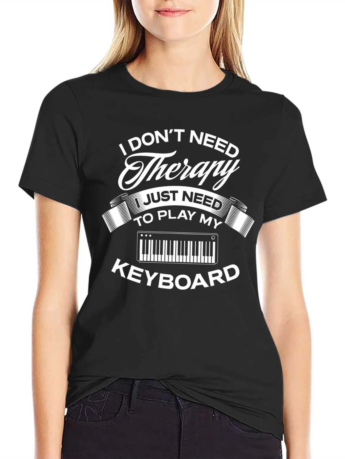 Therapy Keyboard Black T-Shirt product image 2