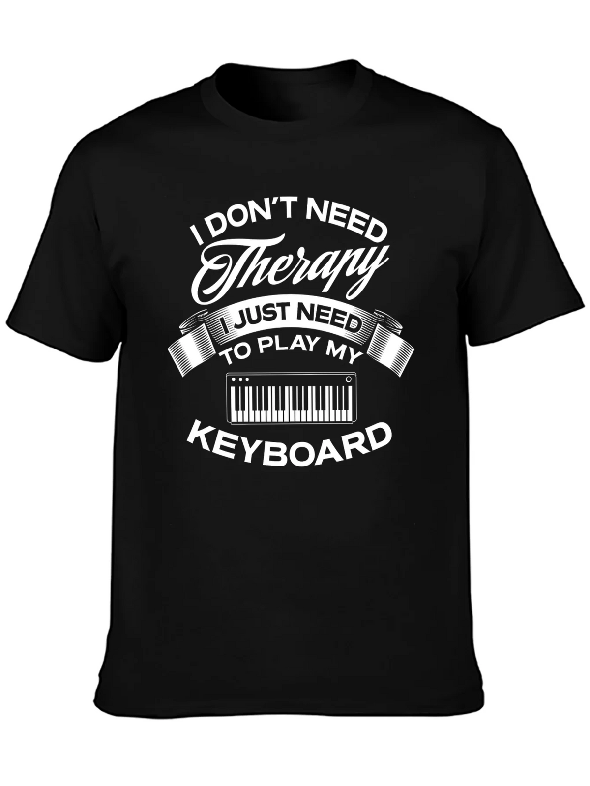 Therapy Keyboard Black T-Shirt product image 3
