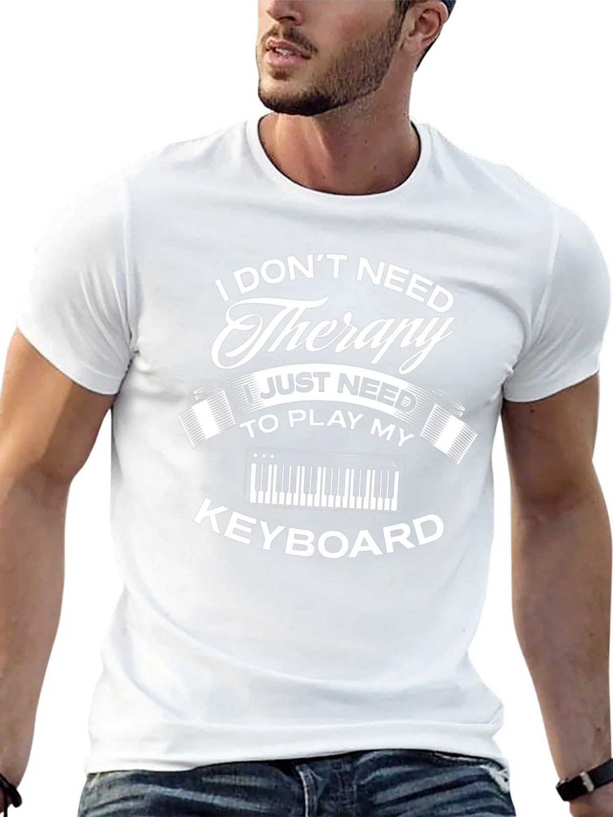 Therapy Keyboard Black T-Shirt product image 10
