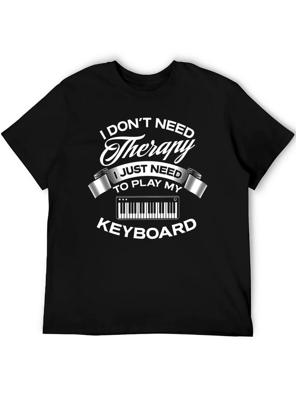 Therapy Keyboard Black T-Shirt product image 5