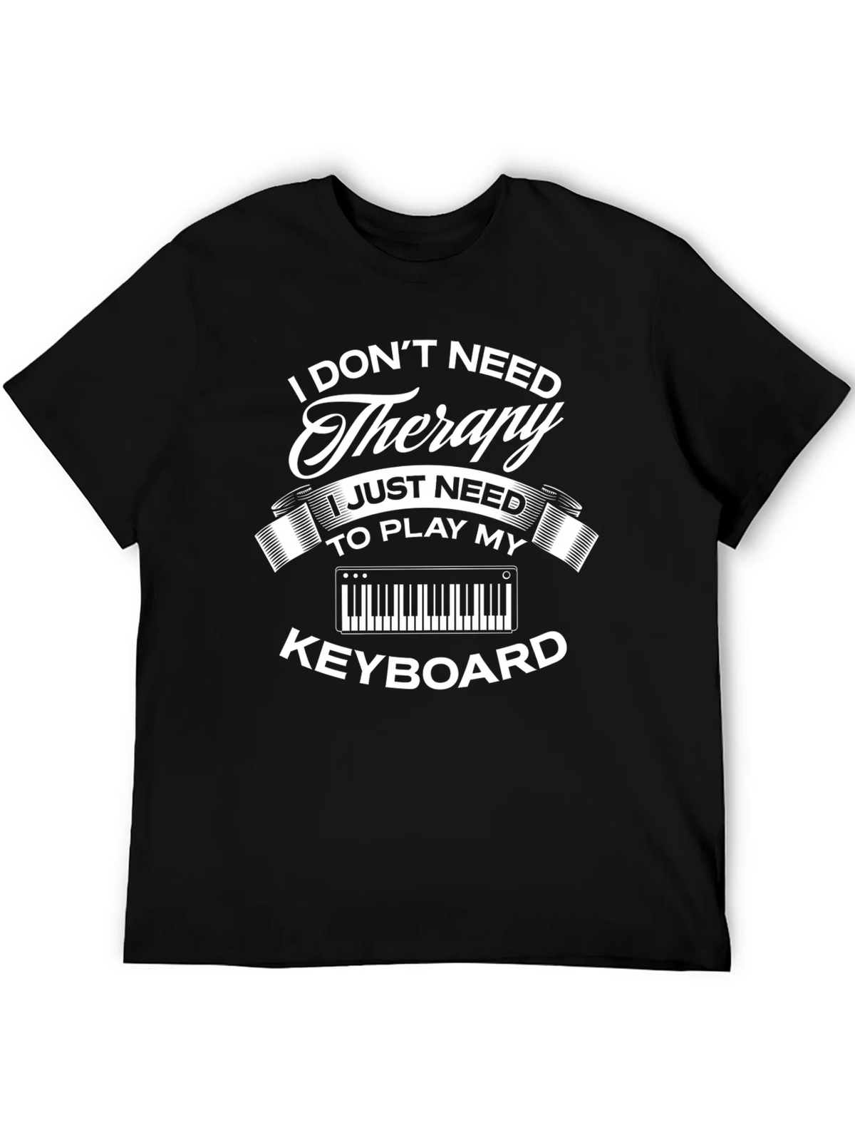 Therapy Keyboard Black T-Shirt product image 5