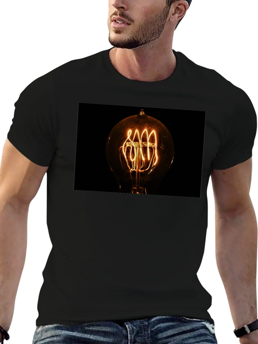 Vintage Filament Bulb Graphic Tee product image 3
