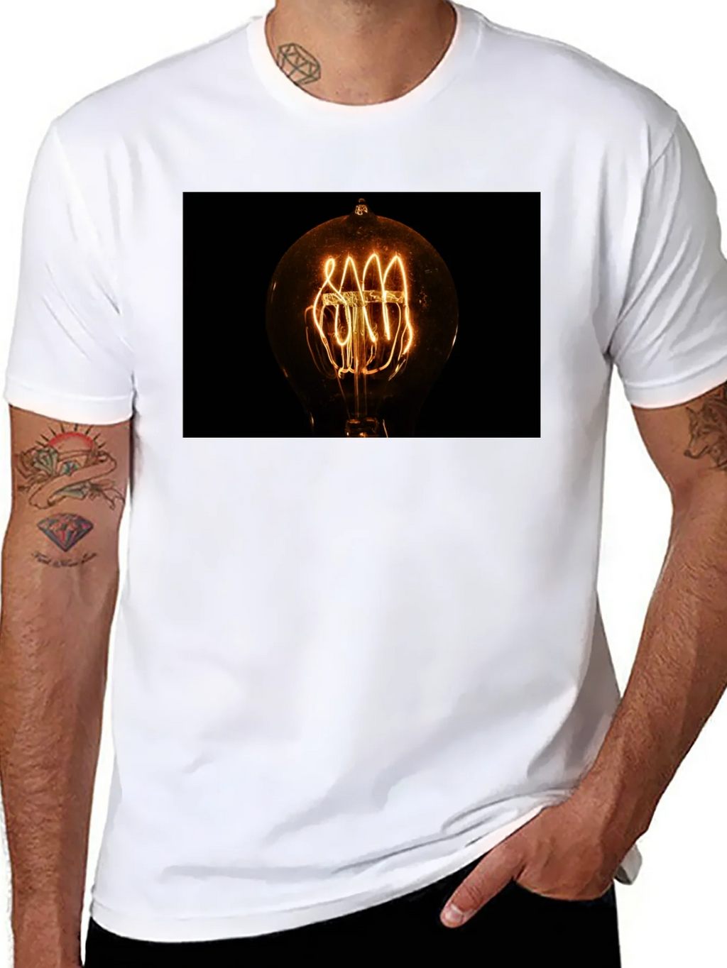Vintage Filament Bulb Graphic Tee product image 4