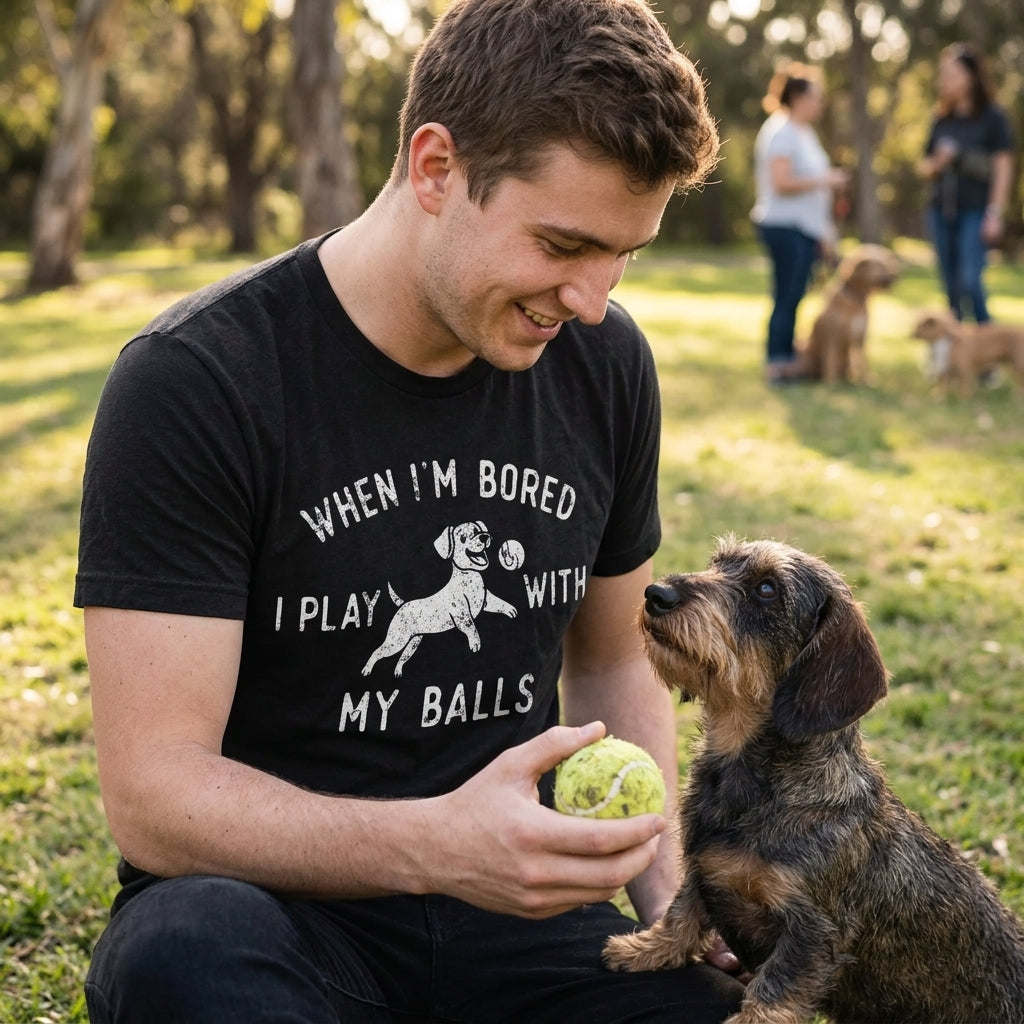 When Im Bored I Play With My Balls Men's T Shirt product image 2