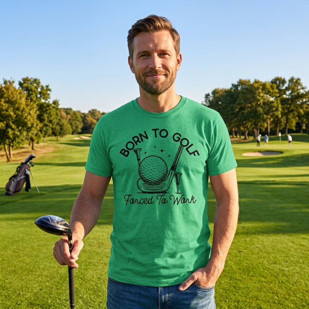 Born To Golf Forced To Work Men's T Shirt product image 2