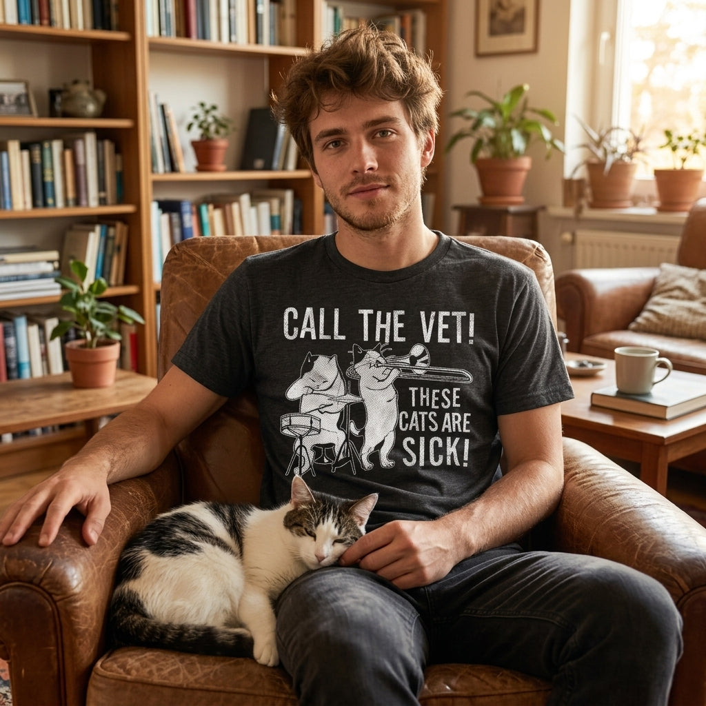Call The Vet These Cats Are Sick Men's T Shirt product image 2