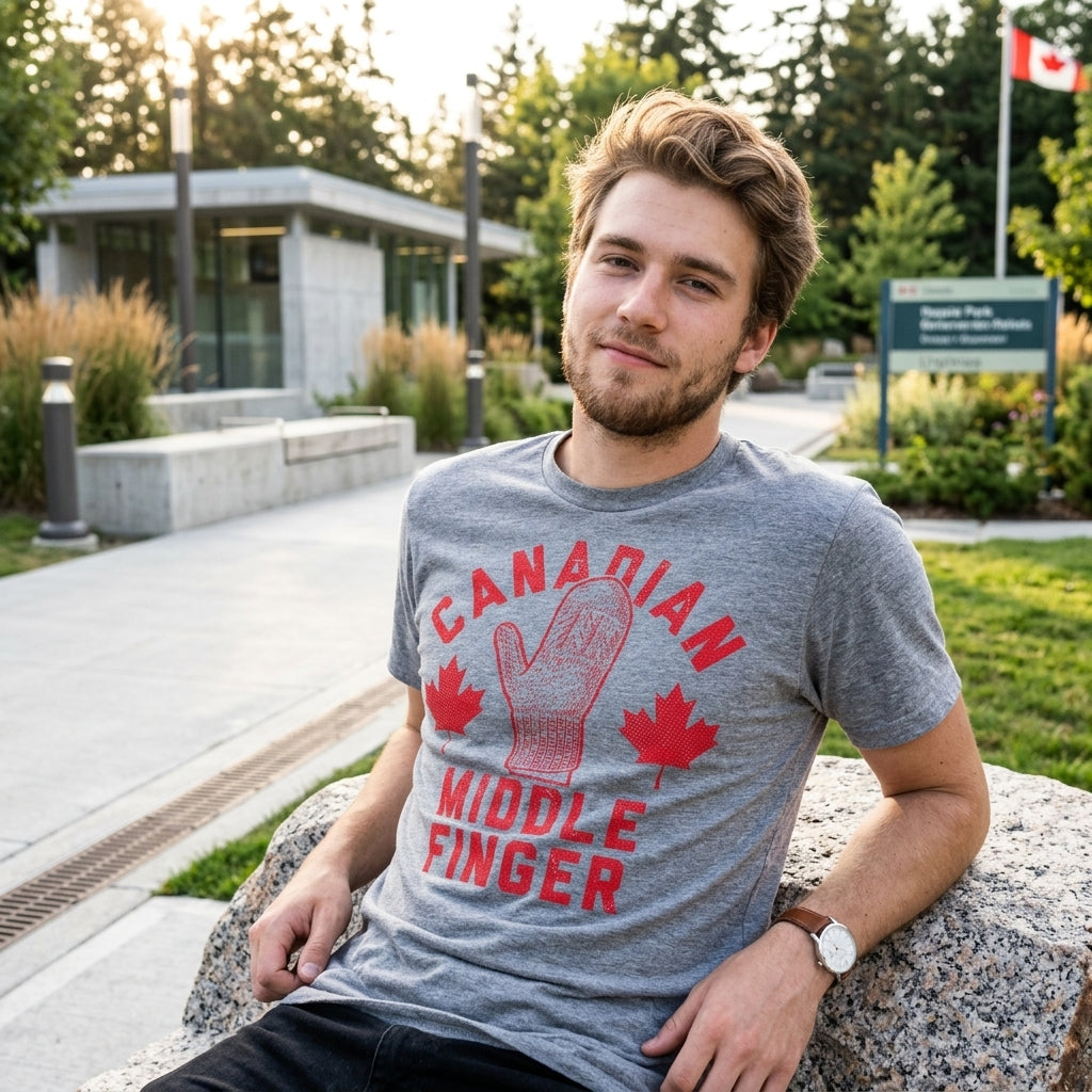 Canadian Middle Finger Men's T Shirt product image 2