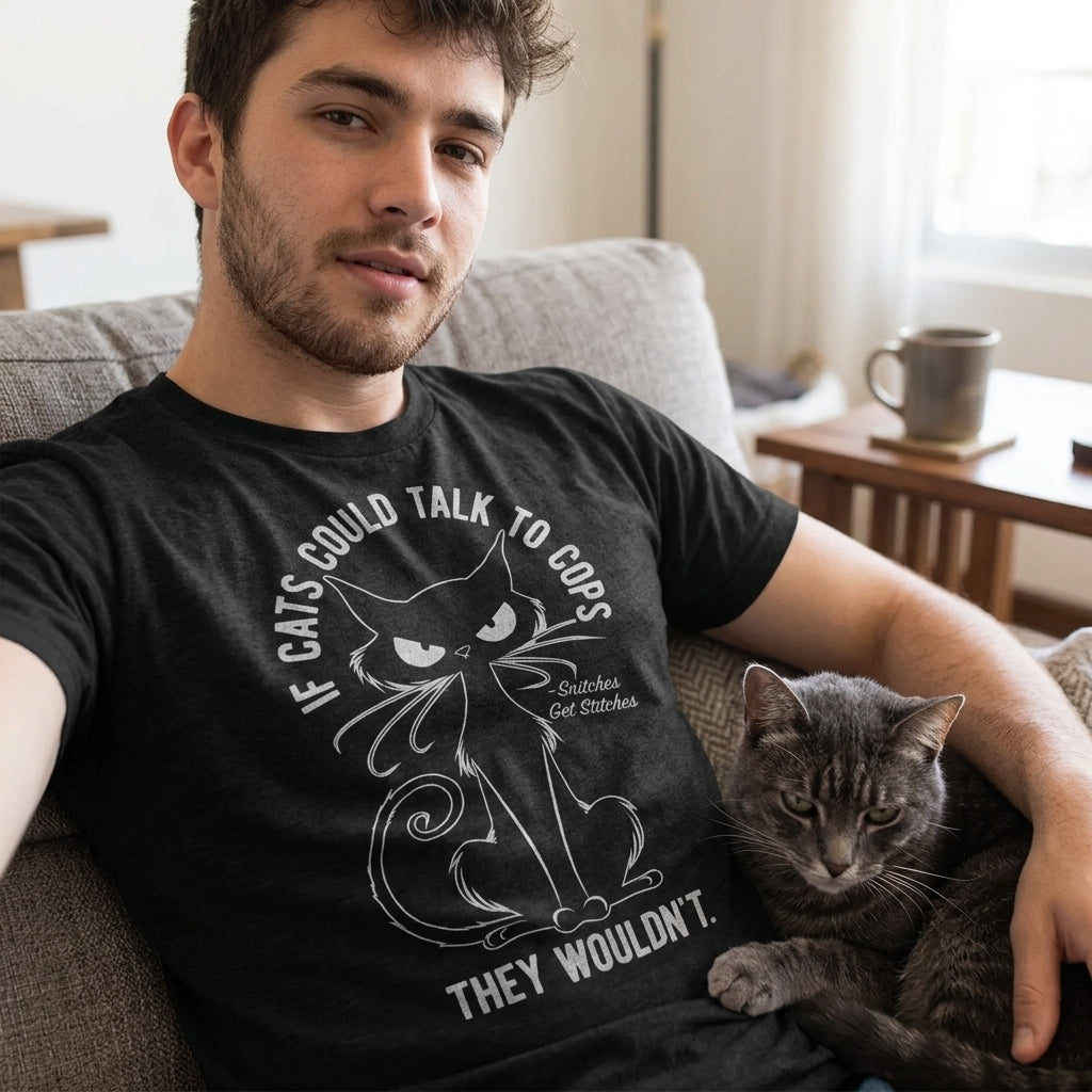 If Cats Could Talk To Cops They Wouldnt Men's T Shirt product image 2