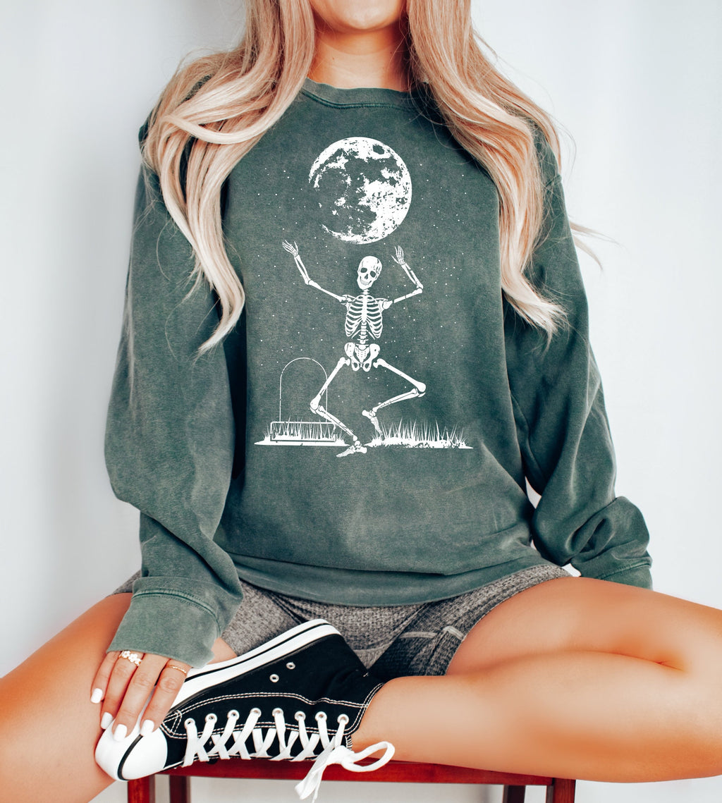 Dancing Skeleton Comfort Colors Sweatshirt product image 2