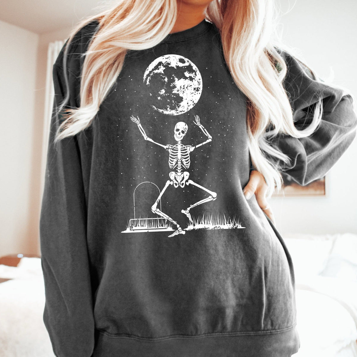 Dancing Skeleton Comfort Colors Sweatshirt product image 1