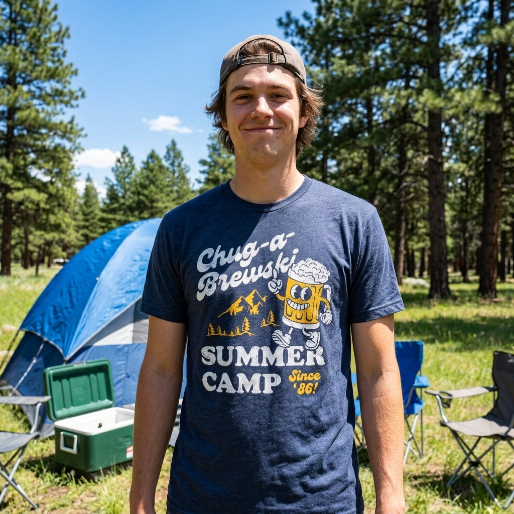 Chug A Brewski Summer Camp Men's T Shirt product image 2