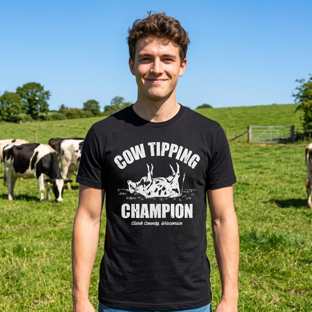 Cow Tipping Champion Men's T Shirt product image 2