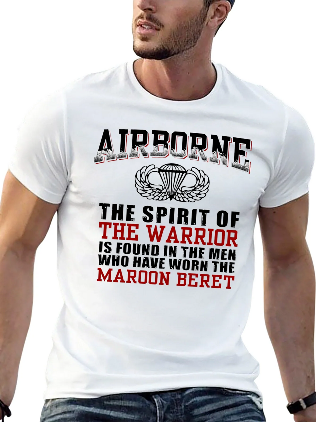 Airborne Warrior T-Shirt - Maroon Beret Pride product image 10