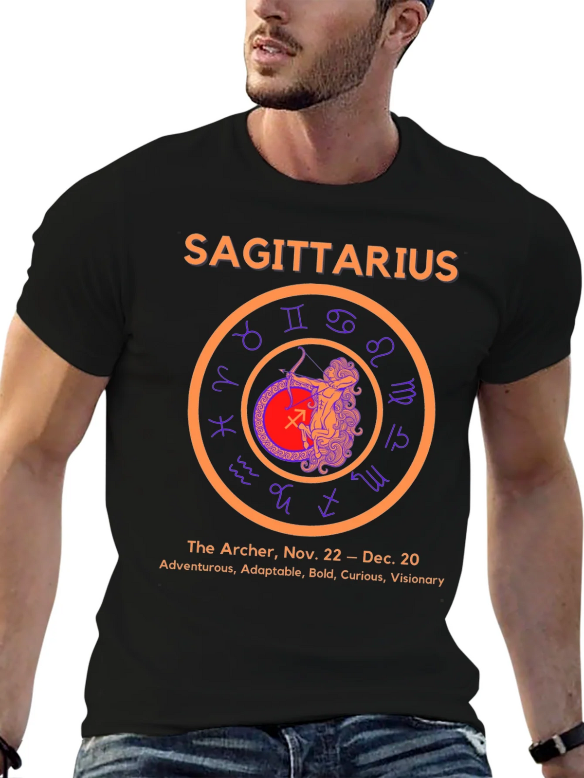 Sagittarius Zodiac T-Shirt - The Archer Tee product image 6